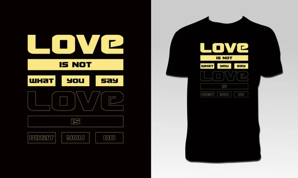 Love Typographie Shirt Design — Image vectorielle