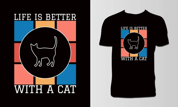 Σχεδιασμός Cool Cat Shirt — Διανυσματικό Αρχείο