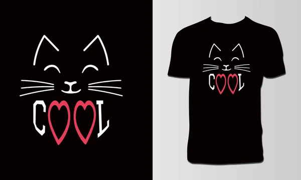Cat Shirt Design — Stock Vector