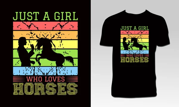 Caballo Camiseta Diseño — Vector de stock