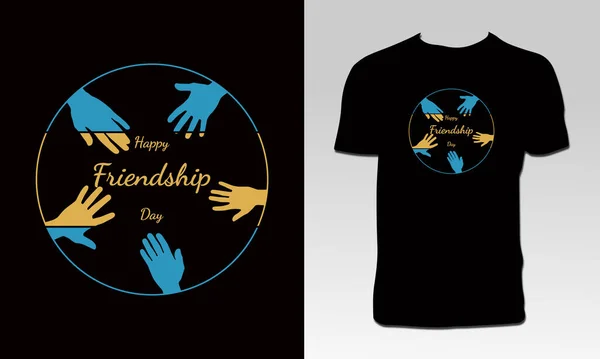International Friendship Day Shirt Ontwerp — Stockvector