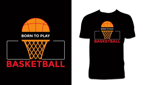 Born Play Basketball Shirt Design — ストックベクタ