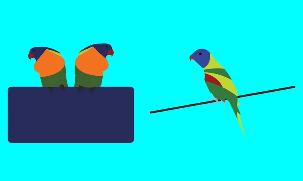 Färgglada Fågel Vektor Illustration — Stock vektor