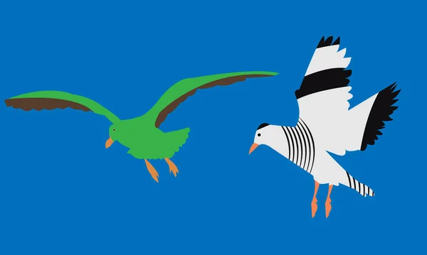 Flygande Fågel Vektor Illustration — Stock vektor