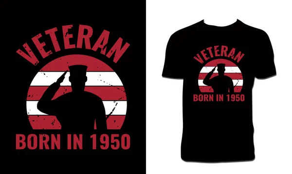 Veteran Shirt Design — Stock vektor