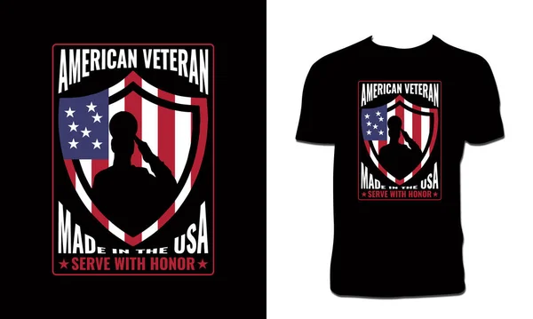 Veteran Shirt Design — Stock vektor