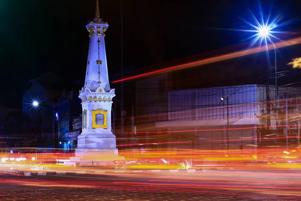 Yogyakarta Indonesia March 2019 Tugu Jogja Often Called White Paal — Stock Photo, Image