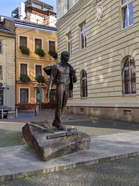 Ukrayna 'daki Lviv şehrindeki heykel.