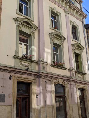Lviv şehrinin sokak manzarası