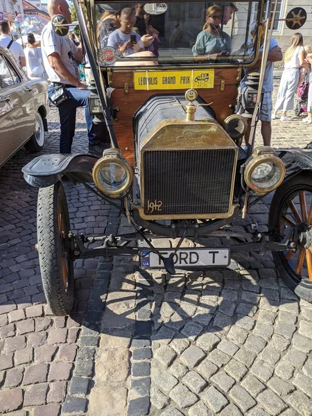 Άποψη Του Δρόμου Της Παλιάς Πόλης Της Lviv Στην Ουκρανία — Φωτογραφία Αρχείου