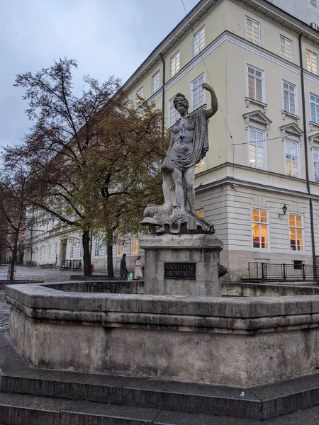 Estatua Del Adonis Ciudad Lviv Ucrania — Foto de Stock