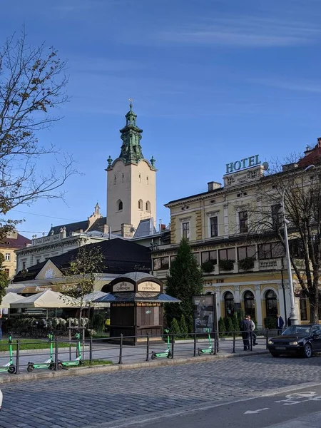 Vista Ciudad Lviv Ucrania — Foto de Stock