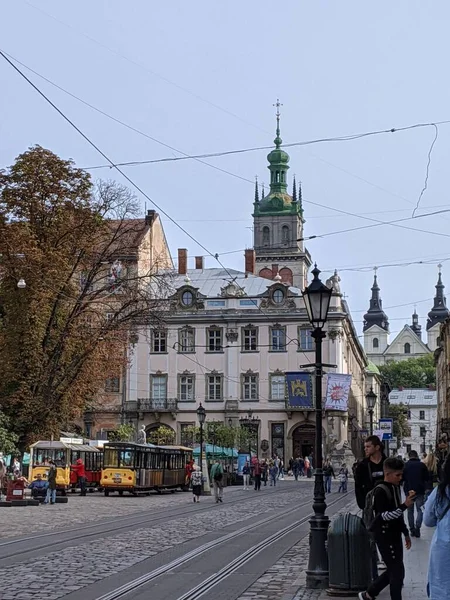 Vista Cidade Lviv Ucraniano — Fotografia de Stock