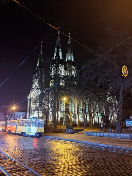 リヴ市の夜景を見ると — ストック写真