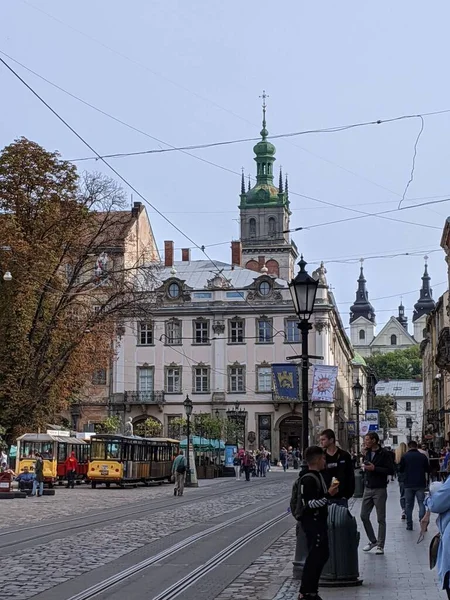 Vista Para Cidade Lviv — Fotografia de Stock