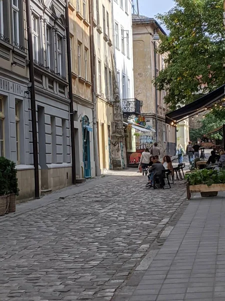 Gatan Staden Lviv — Stockfoto