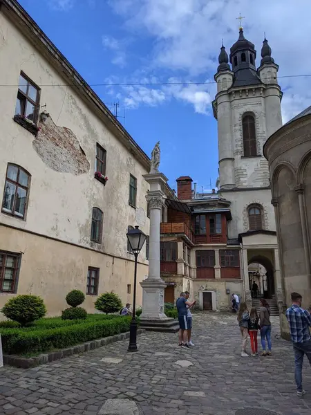 Widok Miasto Lwów Ukrainie — Zdjęcie stockowe