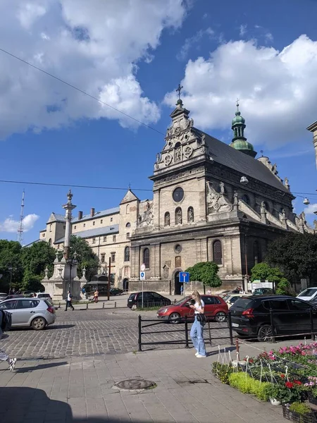 Ciudad Lviv Ucrania Calles Edificios Restaurantes Parques Templos Otros Lugares — Foto de Stock