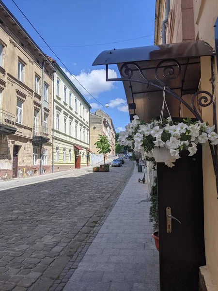 Ukrayna 'daki Lviv şehrinin sokak manzarası
