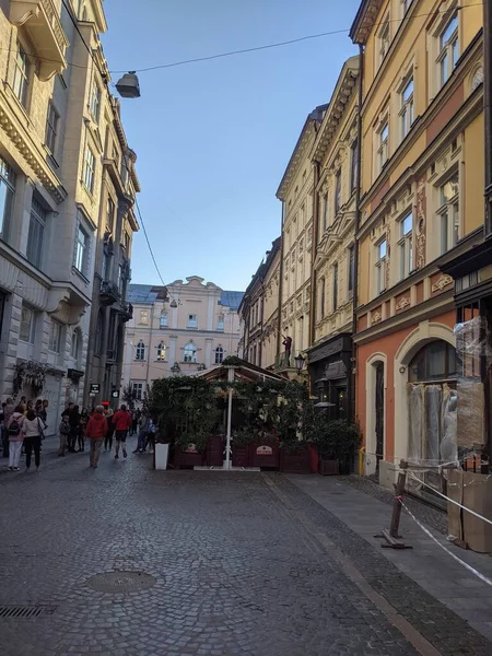 Straatbeeld Van Stad Lviv Ukraine — Stockfoto