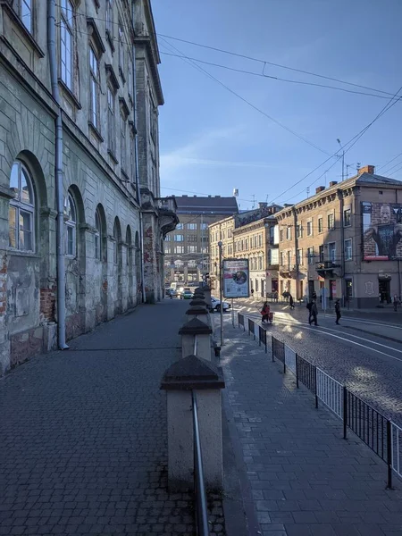 Straßenansicht Der Stadt Lwiw Der Ukraine — Stockfoto