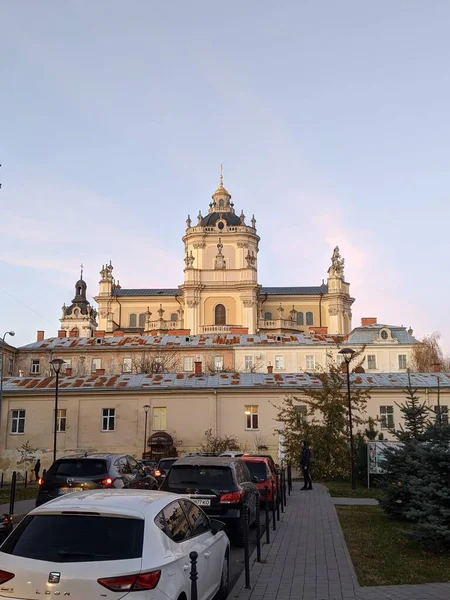 Pohled Město Iviv Ukrajinštině — Stock fotografie