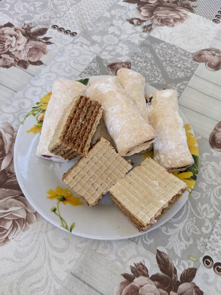 Traditionele Turkse Lekkernij Met Noten Munt — Stockfoto