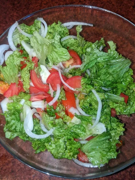 Sebzeli Peynirli Salata — Stok fotoğraf