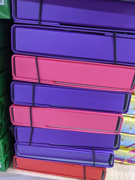 Coloridas Cajas Madera Con Diferentes Colores —  Fotos de Stock