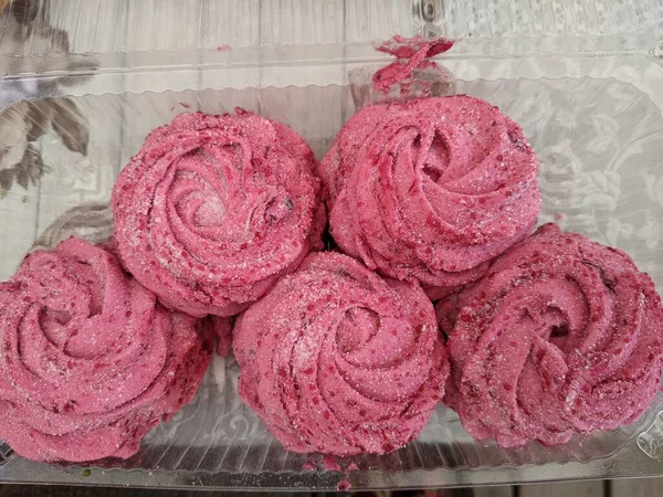 Homemade Chocolate Cake Pink Icing — Foto Stock