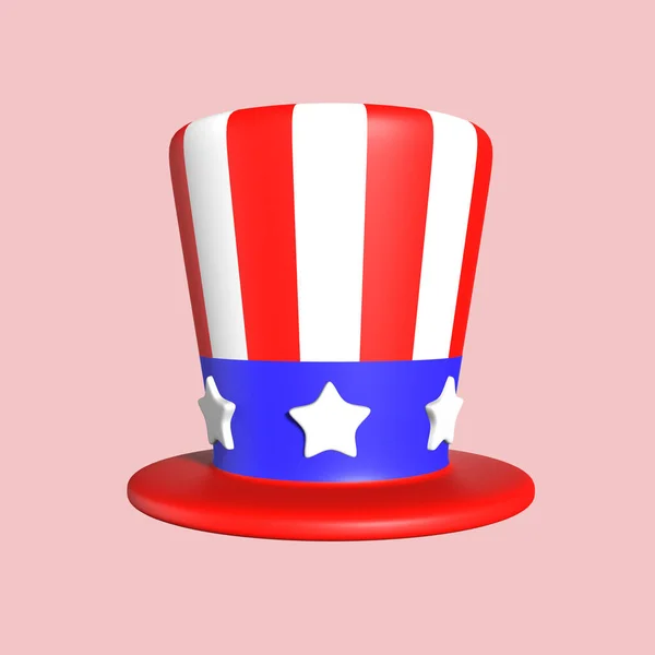 American Hat Illustration Star — Stock Photo, Image