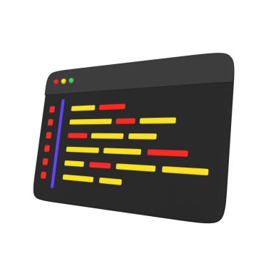 Siyah Arkaplan ile 3B Kod Resimleri