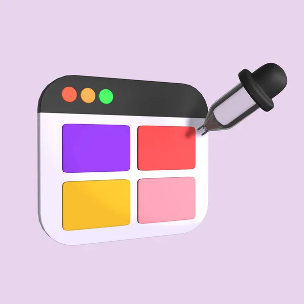 Stylized Color Picker Illustration — ストック写真