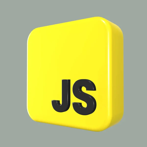 Stylized Javascript Icon Side View — ストック写真