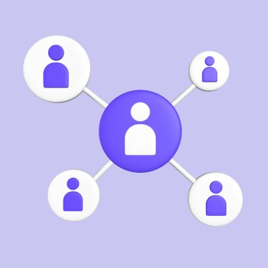 Biçimlendirilmiş 3B İnsan Kaynakları İllüstrasyonu