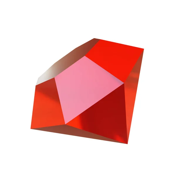 Realistic Red Diamond Illustration — Stockfoto