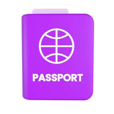 Biçimlendirilmiş 3D Pasaport İllüstrasyon Tasarımı