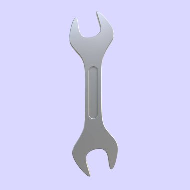 3B Wrench Gerçekçi Çizim İllüstrasyonu