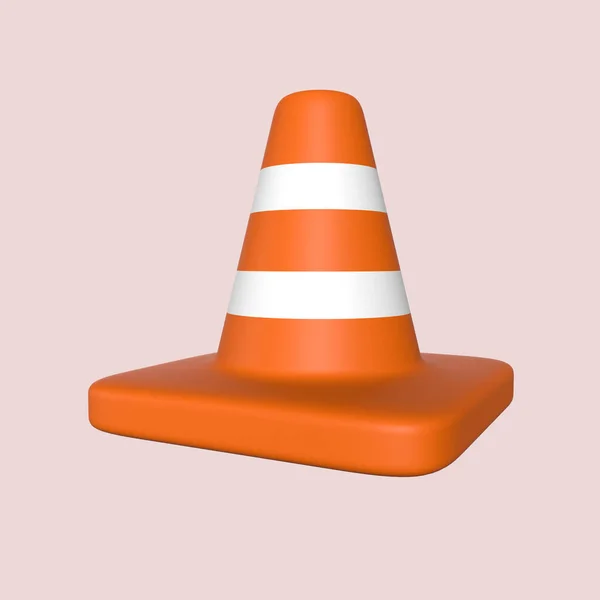 Traffic Cone Illustration Design — Stock fotografie