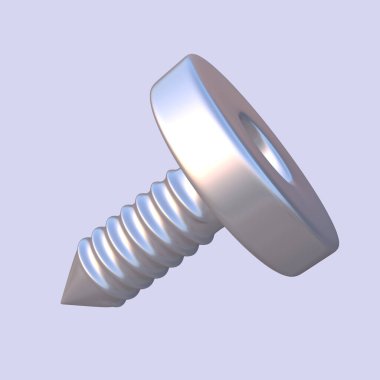 3D Bolt Illustration Render Side View