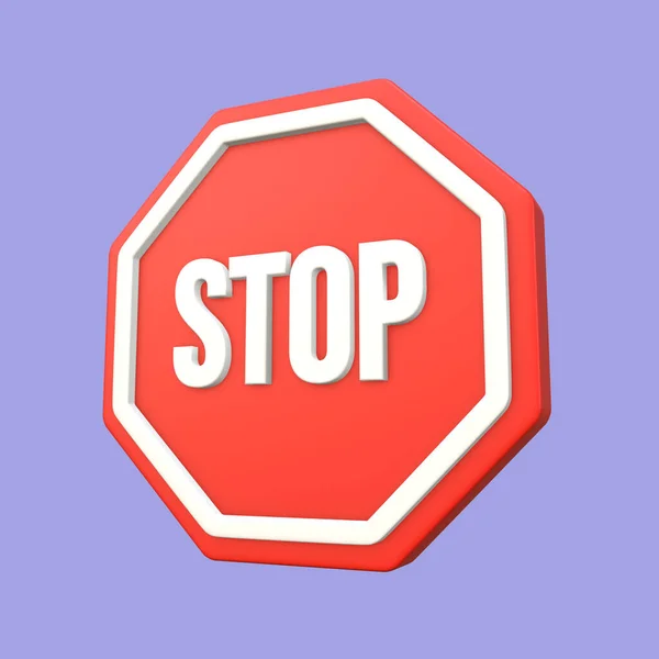 Stylized Stop Sign Icon — ストック写真