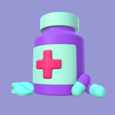 3D Medicine Illustration SIde View