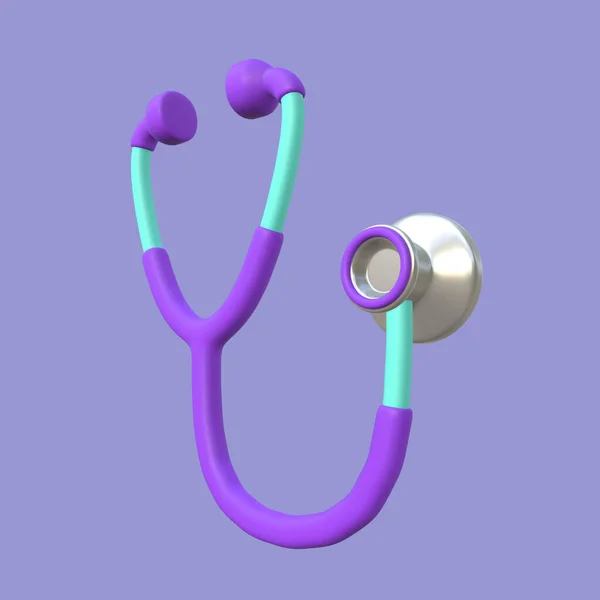 Stethoscope Illustration Side View — 스톡 사진