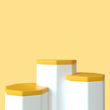 3D Render of Hexagon Podium