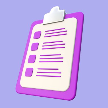 3D Application Form Illustration Side View