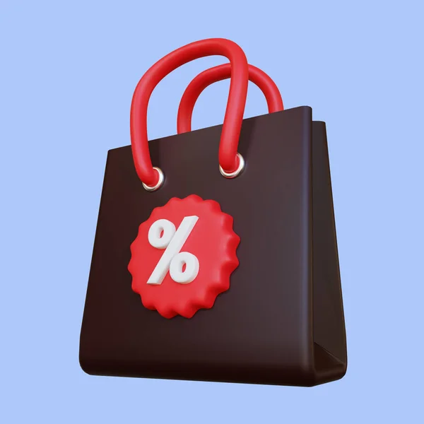 Stiliserad Discount Bag Illustration För Black Friday Promotion — Stockfoto