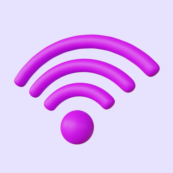 Stylized Wifi Connection Wave Icon Design — Stock Photo, Image