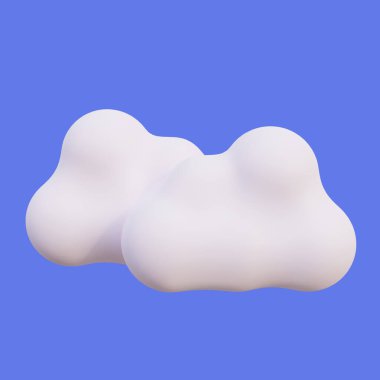 Biçimlendirilmiş 3D Bulutlu Hava Simgesi