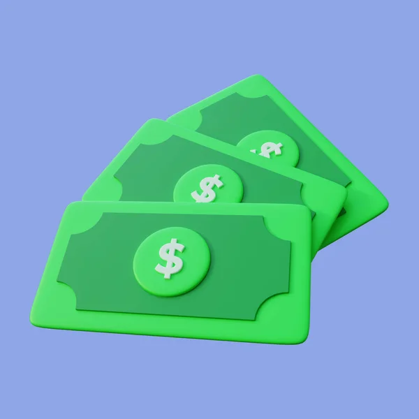 样式化3D货币现金说明 — 图库照片