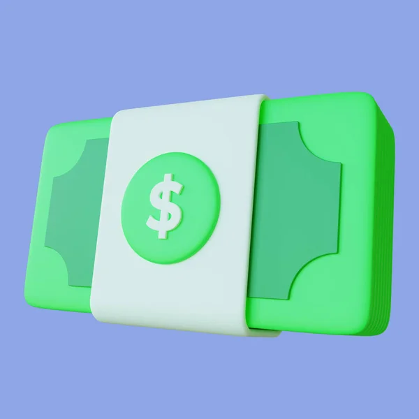样式化3D现金货币示例 — 图库照片